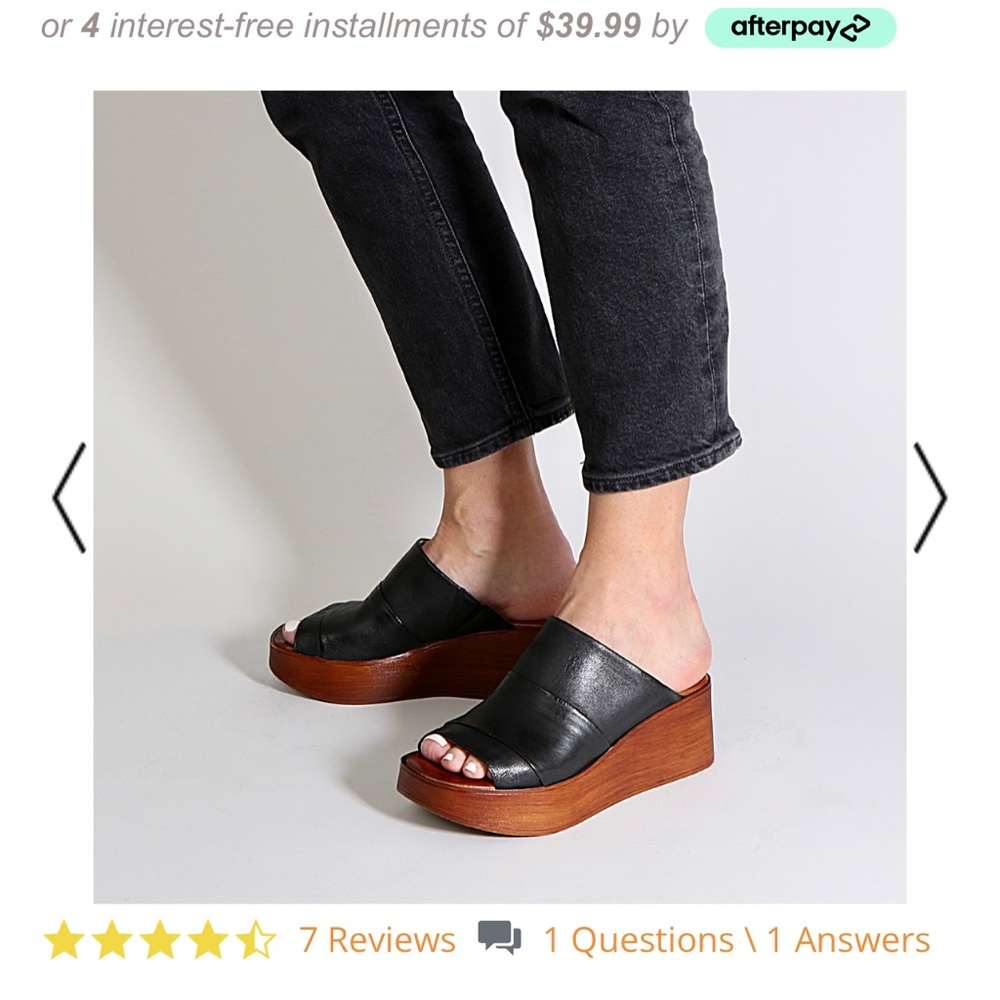 Miz Mooz Gianna Wedge Sandal sz 39 / 8.5